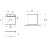 Кухонная мойка GRANULA KITCHEN SPACE KS-5002 шварц (черный металлик) 5002 SHBAPC