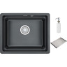 Кухонная мойка GRANULA KS-5501U, шварц (черный металлик) 5501U SHBAPC